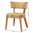 thumbnail image 3 of bali & pari Sabit Bohemian Seagrass and Mahogany Wood Dining Chair, 3 of 11