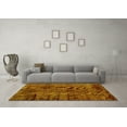 thumbnail image 3 of Ahgly Company Machine Washable Indoor Rectangle Abstract Yellow Modern Area Rugs, 4' x 6', 3 of 4
