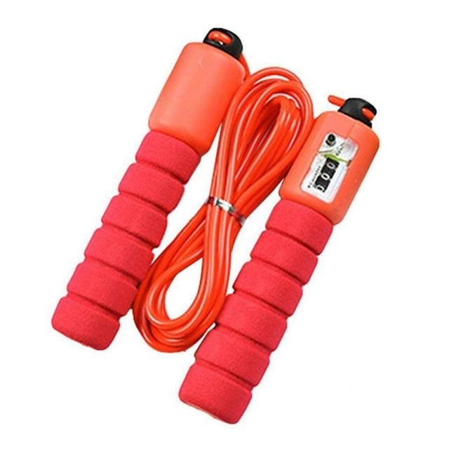 Ruiboury Adults Children Jumping Rope Portable Fat Burning Weight Loss Students Nonslip Counter Skipping Cord Exercise Equipment Red