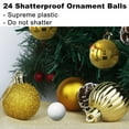 thumbnail image 4 of 24-Pack 3.2" Gold Large Christmas Balls Ornaments, Shatterproof Hanging Balls for Tree, Wedding, Party & Holiday Decorations, 4 of 7