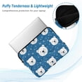 thumbnail image 2 of FORMRS 15-15.6 inch Laptop Sleeve Case Soft Carrying Quilted Computer Bag Cover, Blue Polar Bear, 2 of 7