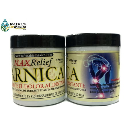 2 Arnica Max Relief 120 grms Pain Reliever Arthritis Relief, Back, Neck, Knee Joint, Muscle Repair Extract 100% Natural de