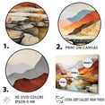 thumbnail image 3 of Designart "Minimalist Charm Of A Stream In The Canyon" Canyon Canvas Wall Art, 3 of 7