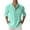 Green, variant on Mens Work Shirt Loose Stand Solid Color Pocket Long Sleeve Mens Knit Tops,Blue,L
