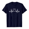 thumbnail image 4 of KHONTS Couple Valentine's Day T Shirts Men and Women Crew Neck Short Sleeve Tops Heart Printed Sweat Tees Women-Navy L, 4 of 4