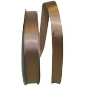 Reliant Ribbon Single Face Satin All Occasion Brown Polyester Ribbon, 3600" x 0.87"