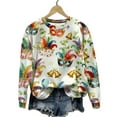 thumbnail image 4 of UTSJKR Mardi Gras Sweatshirt Women Crewneck Carnival Pullover Casual Mardi Gras Print Long Sleeve Fleece Top Multicolor XL, 4 of 6