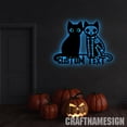 thumbnail image 5 of Craftnamesign Custom Reflection Cat Metal Wall Art with LED Light, Happy Halloween Sign Home Decor, 5 of 5