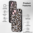 thumbnail image 6 of Case for iPhone 15, [10ft 4X Military-Grade Drop Protection] Durable & Shockproof Phone Case Cover Design for iPhone 15 - Leopard Print - Clear Black, 6 of 6