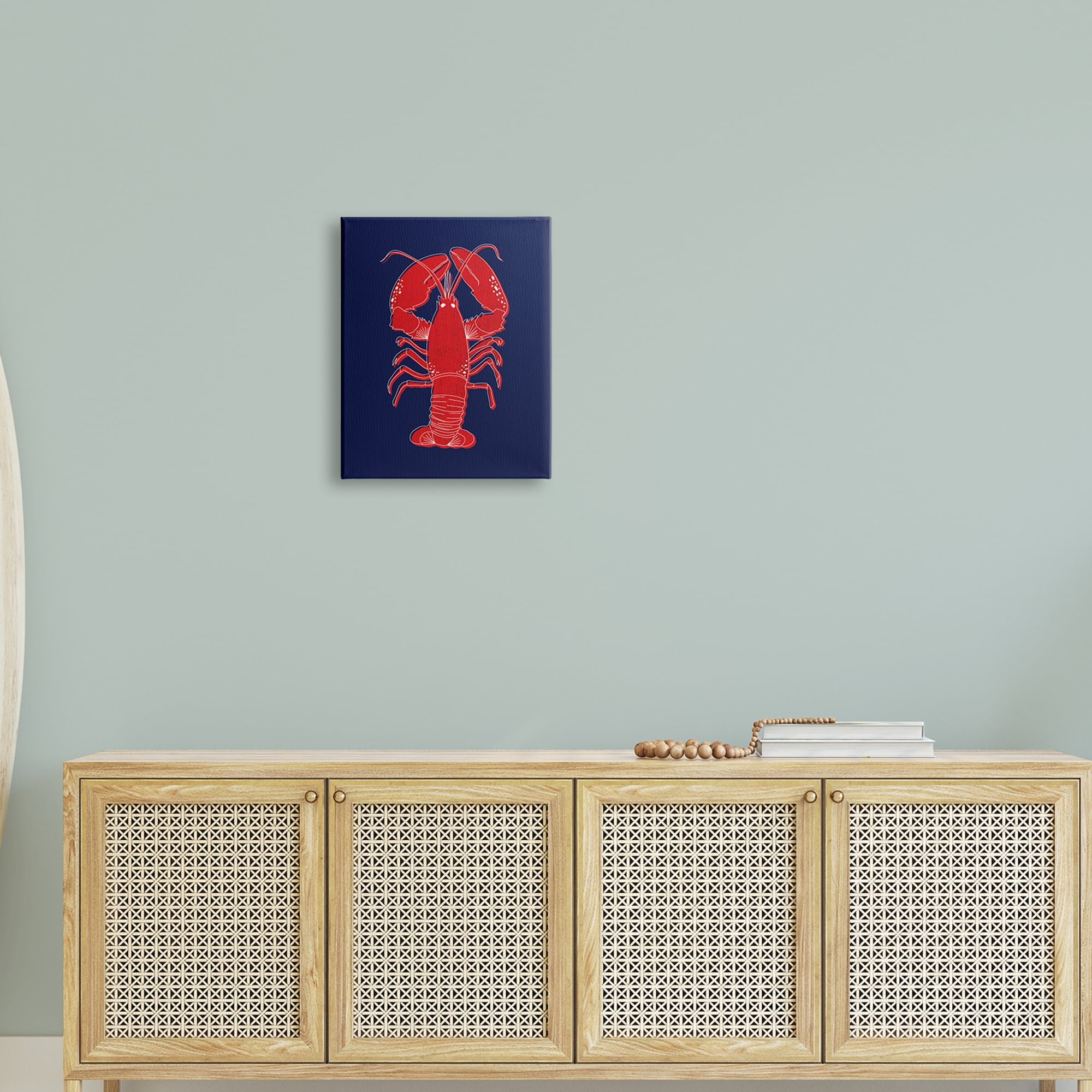 Stupell Industries Juicy Lobster Seafood White Outline Crustacean ,16 x 20, Design by Emily Cromwell