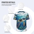 thumbnail image 3 of Uemuo Watercolor Turtle4 Print Mens Polo Shirts Baseball T-shirt Performance Short Sleeve Golf Shirt Moisture Wicking Athletic Casual Collared T-Shirt-Medium, 3 of 7