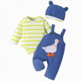 thumbnail image 4 of masbird Newborn Baby Girl Clothes Infant Baby Ruffle Romper Pants Fall Winter Outfits 3PCS Gifts Set Toddler Girls' Clothing,Green,9-12 M, 4 of 5