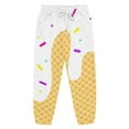 thumbnail image 2 of Melting Ice Cream Sweatpants For Girls Boys Pants Drawstring Elastic Waistband Sweatpants Ice Cream Cone Pattern Funny Jogging Baseball Style Sports Pants White 12-13 Years, 2 of 5