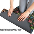 thumbnail image 3 of Colorful Skull Flower Pattern Hot Yoga Mat Towel Non Slip for Hot Yoga - Quick-Drying Yoga Mat Cover with 4 Corner Pockets with Travel Bag - Hot Yoga Towel Non Slip 70"x26", 3 of 6