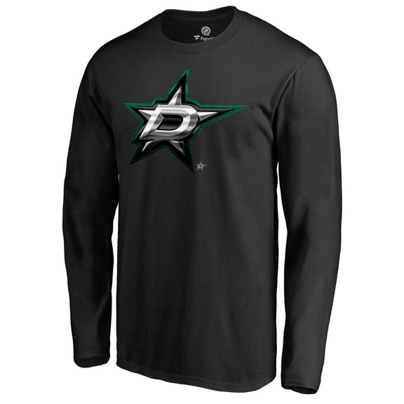 Men's Black Dallas Stars Midnight Mascot Long Sleeve T-Shirt