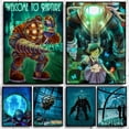 thumbnail image 2 of Póster de Bioshock Rapture con diseño de fan art, pintura en lienzo, impresiones de Big Daddy Little Sister, arte de pared, pintura en lienzo, imagen para decoración del hogar, 2 of 5