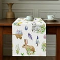 thumbnail image 2 of asddcavvf Table Décoration Chemin de Pâques en Lin Imprimé Lapin Nappe de Fête de Vacances Nappe Tapis g, 2 of 5
