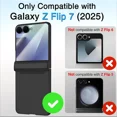 thumbnail image 2 of Case for Samsung Galaxy Z Flip 7, Hinge Protection, Built-in Screen Protector, Wireless Charging, Shockproof, Slim Rugged Phone Protective Case for Galaxy Z Flip 7, 2 of 7