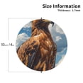 thumbnail image 2 of Honeii Blue Sky White Cloud Eagle print Leather Coaster Set of 4, ideal for safeguarding your furniture from drinks spills and effortless cleanup-Round Shape, 2 of 6