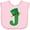AD-Pink, variant on Irish St Patricks Day Letter J Monogram Boys or Girls Baby Bib