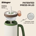 thumbnail image 6 of Sidagar 36 oz Stainless Steel Vacuum Insulated Ceramic Lined Tumbler, Cream Sprout White, 6 of 9