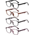 thumbnail image 1 of JM 4 Pack Reading Glasses for Women Men Blue Light Blocking with Spring Hinges, Lightweight Eyeglasses Computer Readers, 1 of 7