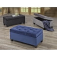 thumbnail image 2 of Tufted Storage Ottoman, Navy, 2 of 2
