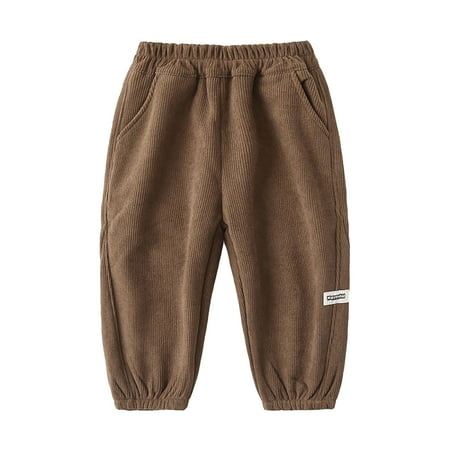 

Baby Pants Boys Girls Solid Athletic Workout Sweatpants With Pockets Thick Warm Sport Trousers For Baby Fall Winter Soft Loose Joggers 2-3 Years