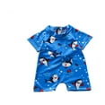 thumbnail image 1 of Maillots de Bain pour Bébé Garçon une Pièce Manches Courtes Fermeture Éclair, 1 of 7