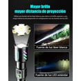 thumbnail image 3 of Linterna Led Recargable, Lampara de Mano con Pantalla Digital, 2000 Lúmenes Linternas Led alta Potencia, 5 Modos, Entrada y Salida USB-C, Potente Linterna Tactica para Camping/Emergenc, 3 of 5
