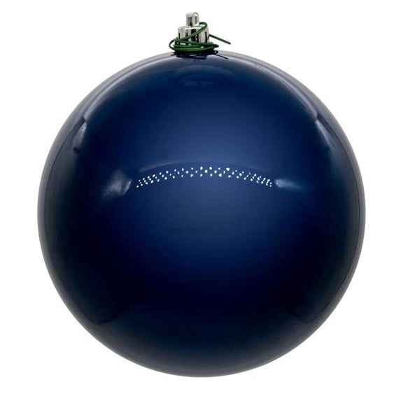 Vickerman N592531DPV 10 in. UV Drill Pearl Ball Ornament, Midnight Blue