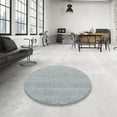 thumbnail image 4 of Ahgly Company Machine Washable Indoor Square Industrial Modern Platinum Silver Gray Area Rugs, 3' Square, 4 of 7