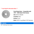 thumbnail image 2 of Front Brake Rotor - Compatible with 1997 - 2005 Buick Park Avenue 1998 1999 2000 2001 2002 2003 2004, 2 of 2