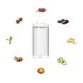 thumbnail image 1 of LSLJS Rangement à Bouton-Poussoir, Bocal en Verre Borosilicaté Haute Résistance Bocal à Bonbons Bocal de Rangement Bocal Bocal à Café Bocal à Céréales Bocal en Verre Transparent Rangement, Goutte, Bacs de Rangement, 1 of 9