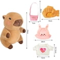 thumbnail image 4 of Set de peluche Kireidane Capybara con 7 prendas y accesorios, 4 of 8