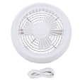 thumbnail image 1 of Mini ventilador de escritorio portátil, recargable por USB, funcionamiento silencioso, color blanco, 1 of 8
