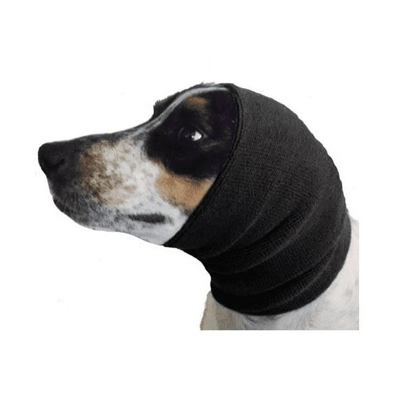 2 Pack Gentle Compression Dog Ear Band Calm Pet Anxiety Stress During Grooming (Black)