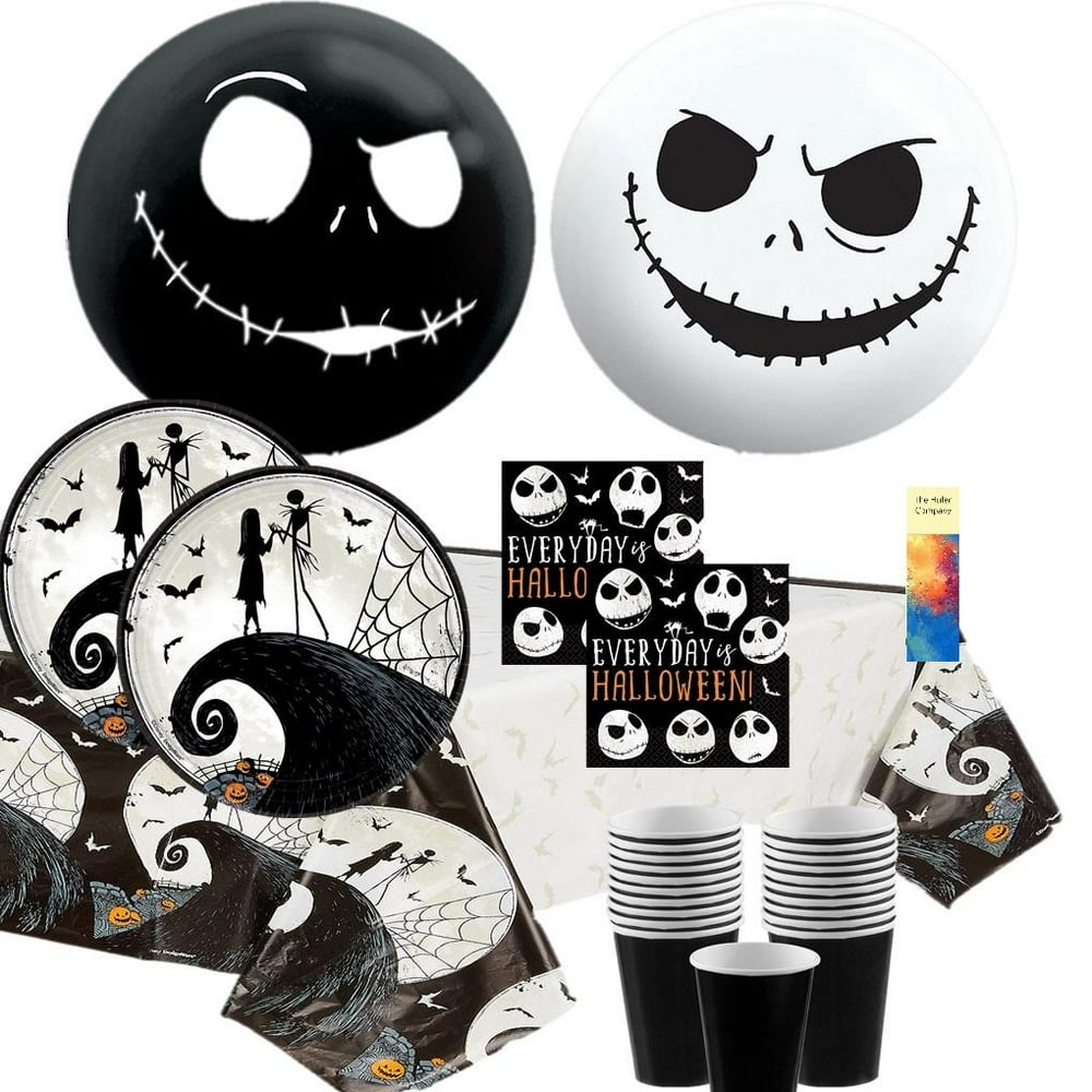 The Nightmare Before Christmas Party Supplies for 16 with Balloons - Walmart.com - Walmart.com