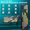 thumbnail image 2 of Teclado mecánico inalámbrico AULA F108 PRO con batería de 8000 mAh, 2 of 9