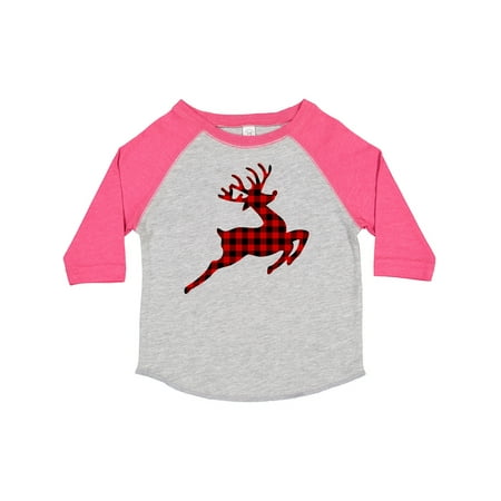 

Inktastic Plaid Christmas Reindeer Silhouette Gift Toddler Boy or Toddler Girl T-Shirt