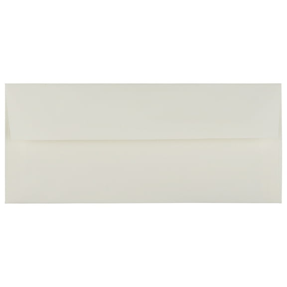 JAM Paper #10 Business Strathmore Envelopes, 4 1/8 x 9 1/2, Natural White Wove, 25/Pack