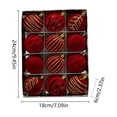 thumbnail image 2 of 12 Pack, Christmas Tree Ornaments Set 2.5 Inch Velvet Christmas Ornaments Flocked Burgundy Red Green Christmas Ball Ornaments for Indoor Christmas Decorations Holiday Home Party, 2 of 7
