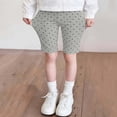 thumbnail image 2 of Afuyipoi Girls Slim Shorts,Summer Comfortable Breathable Stretch Waist Shorts Gray 5-6, 2 of 3