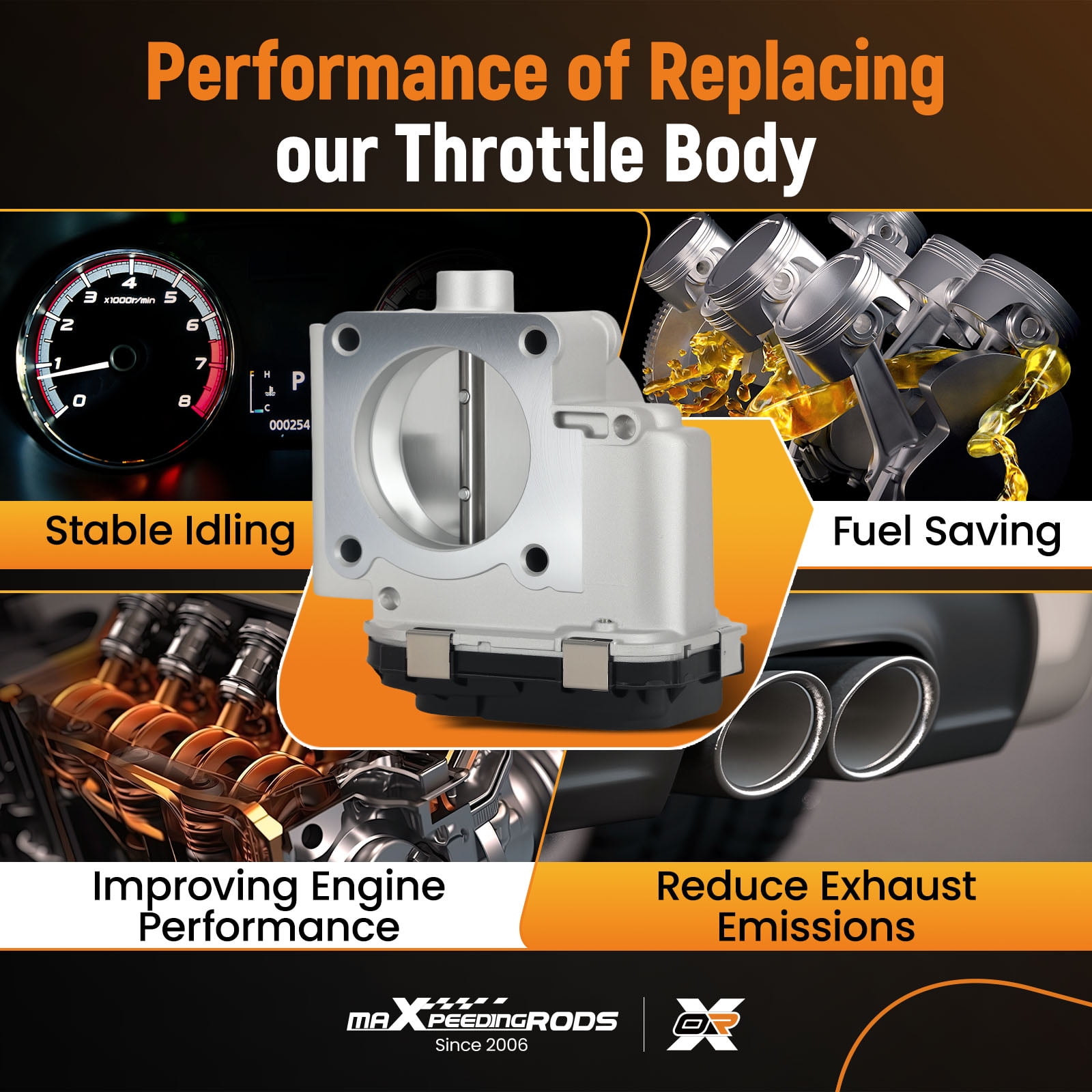 Maxpeedingrods Electronic Throttle Body S20167 for Mazda 3 2007-2013, for Mazda 6 2006-2007, for Mazda CX-7 2007-2012, for Mazda CX-7 2010-2012 L35M13640 L35M13640A