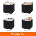 thumbnail image 3 of Lifewit Collapsible Storage Cubes 11 inch Foldable Fabric Bins Multi-Color,Set of 6, Black, 3 of 5