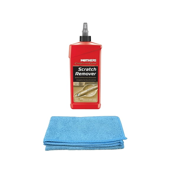 Mothers California Gold Scratch Remover (8 oz.), Bundles a Microfiber Cloth (2 Items)