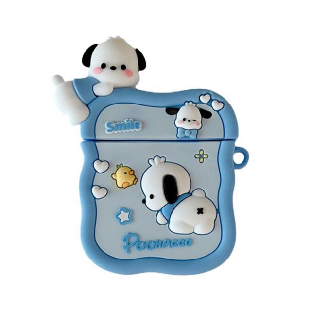 Bonita funda de silicona para auriculares con dibujos de Barbie en 3D, funda para auriculares inalámbricos de segunda generación para Airpods Pro, llavero para Airpod