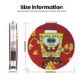 thumbnail image 3 of Pofeuu SpongeBob SquarePants for Portable Pocket Makeup Mirror PU Cover Compact Travel Mirror with Normal and Magnifying Double Sided Glass-Round Shape-Round Shape, 3 of 9