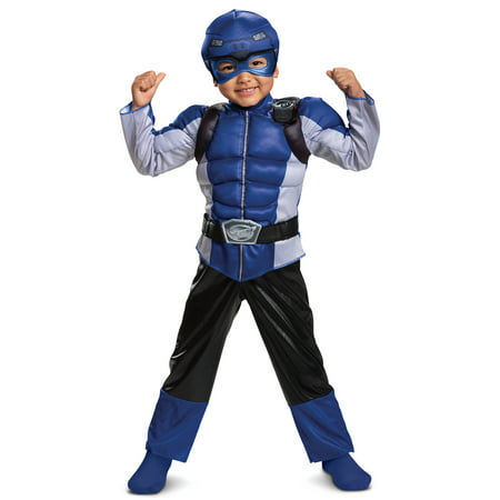 Boy's Blue Ranger Muscle Halloween Costume - Beast Morphers
