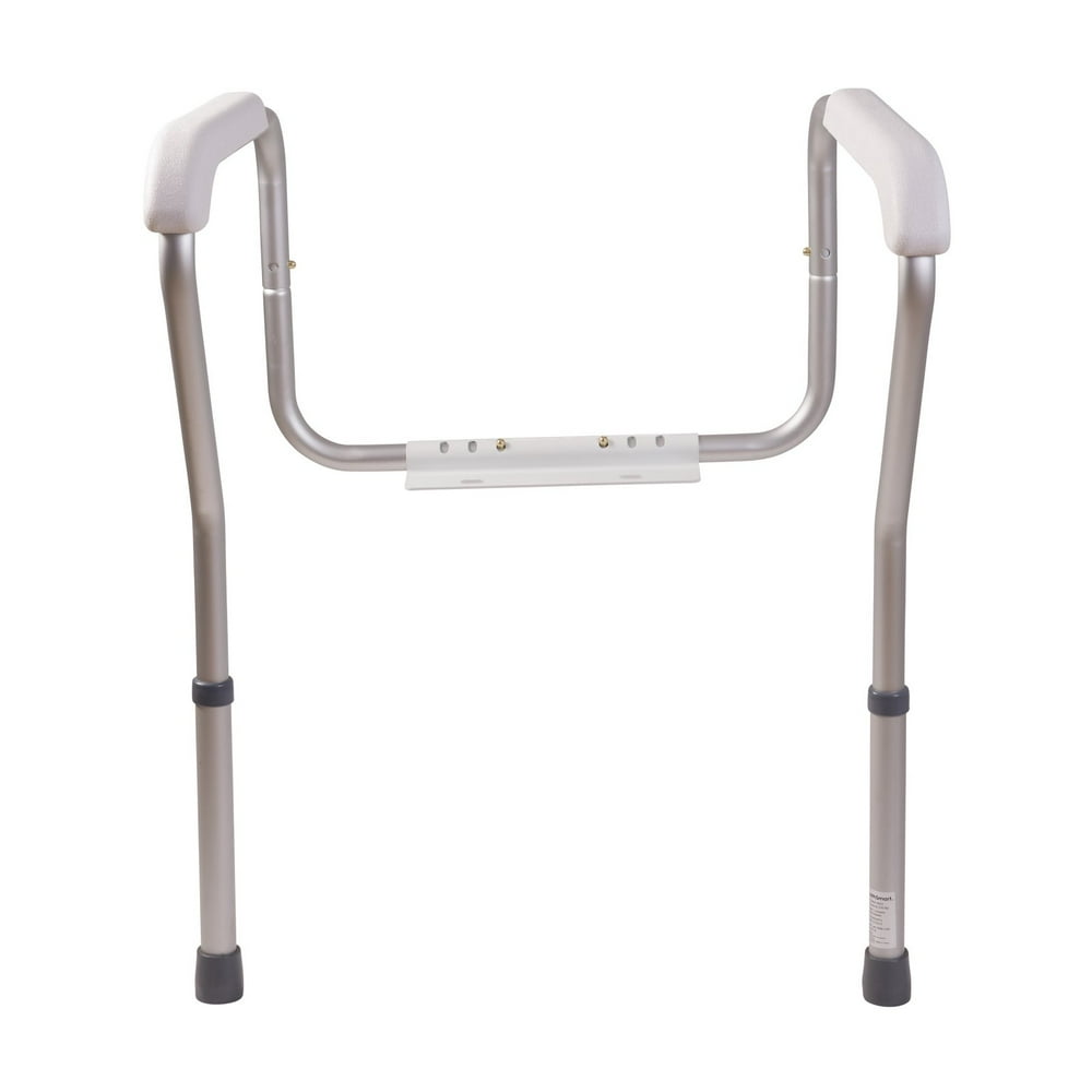 HealthSmart Adjustable Assist Toilet Grab Bar, Toilet Safety Rails